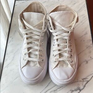 Classic White High-Top Sneakers